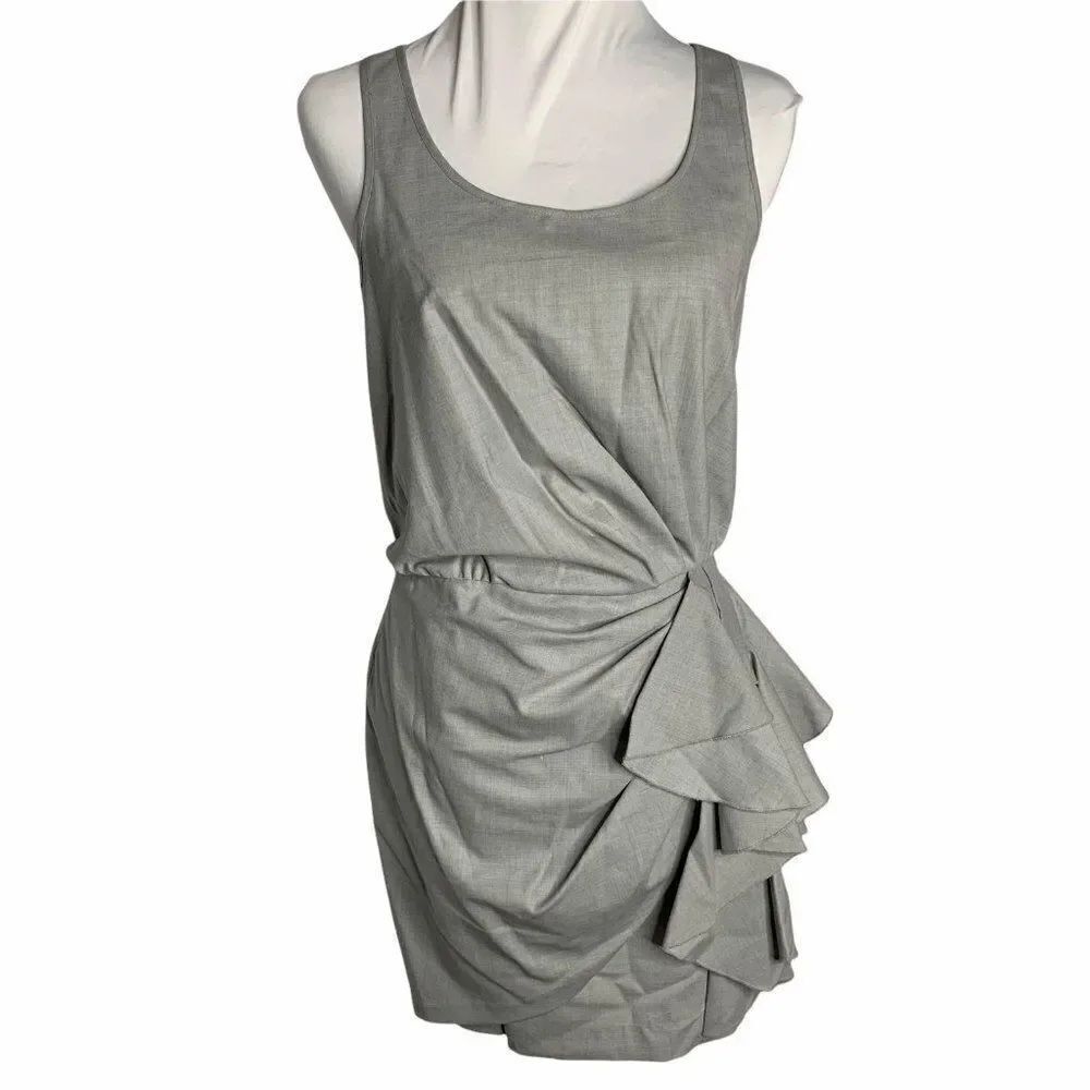 Cynthia Steffe Sleeveless Mini Dress 4 Grey Wool